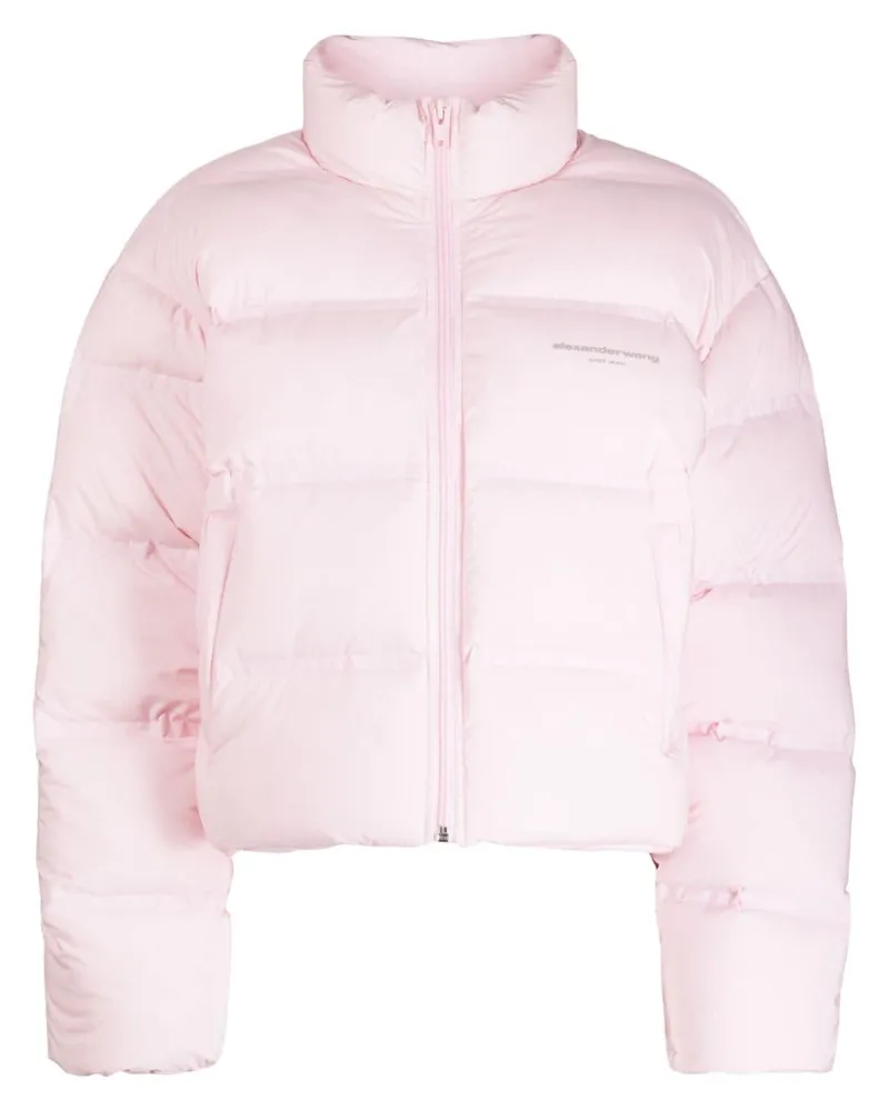 Alexander Wang Gefütterte Jacke mit Logo-Print - Rosa Rosa