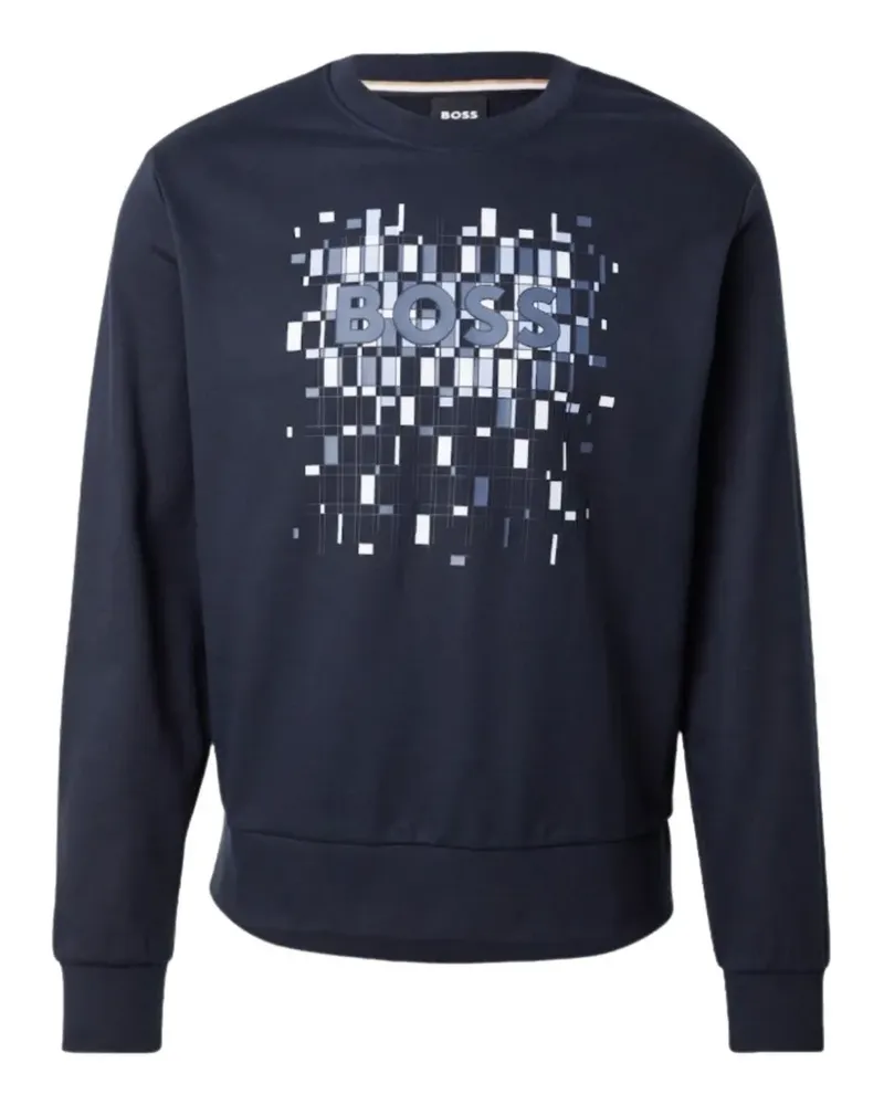 HUGO BOSS logo-print sweatshirt - Blau Blau