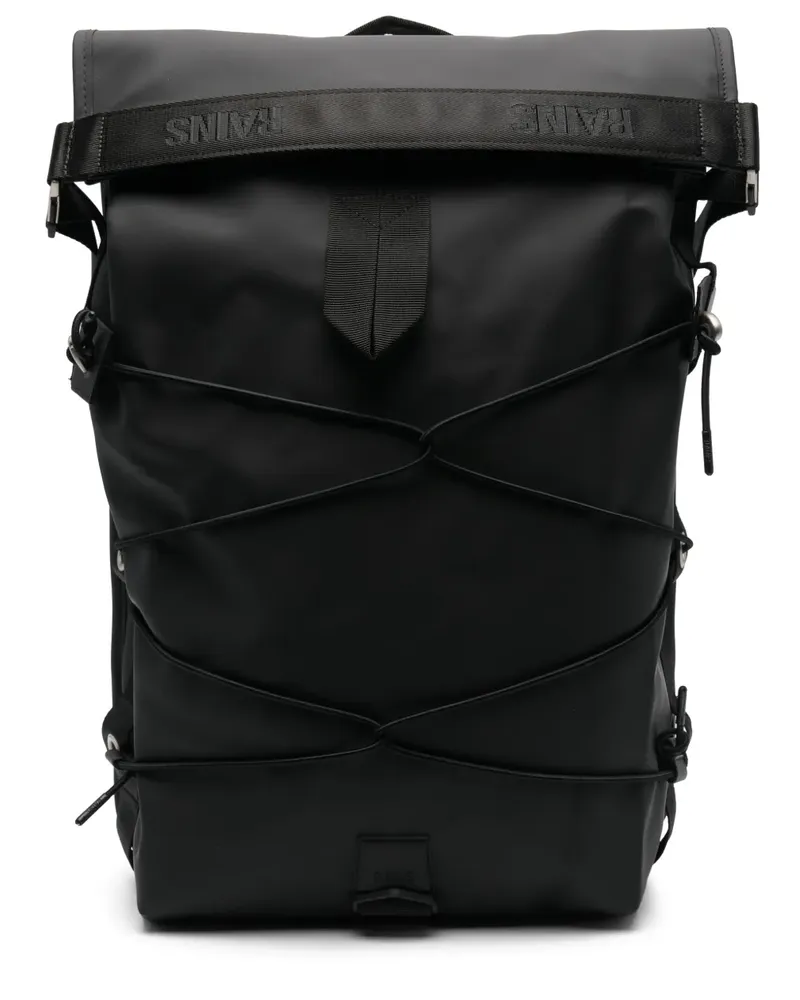 RAINS Trail Cord Rolltop Rucksack - Schwarz Schwarz