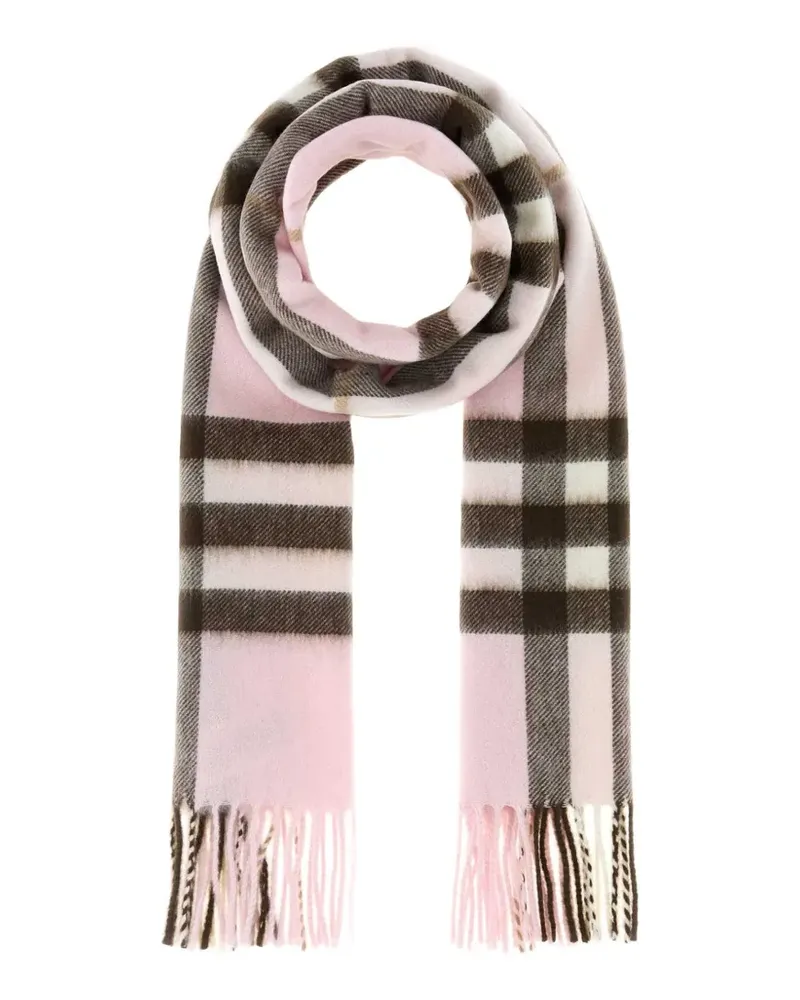 Burberry embroidered check scarf - Rosa Rosa