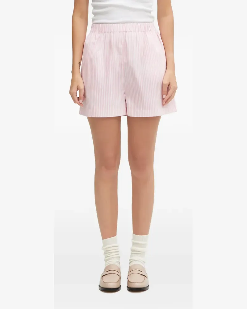 SPORTY & RICH Hotel Eden Roc striped shorts - Rosa Rosa