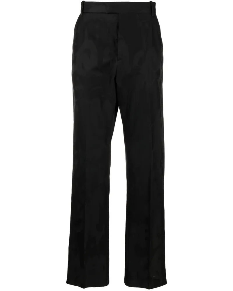 Alexander McQueen Klassische Jacquard-Hose - Schwarz Schwarz