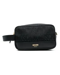 Moschino Fantasia Kosmetiktasche mit Logo Schwarz