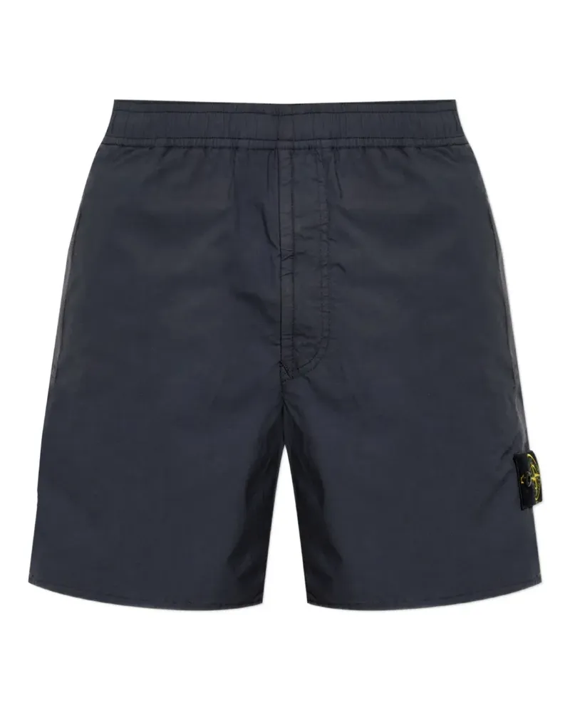 Stone Island logo-patch shorts - Blau Blau