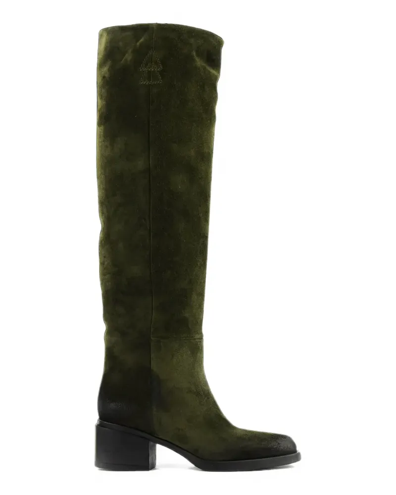 Elena Iachi Hohe Stiefel mit eckiger Kappe - Grün Grün