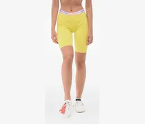 Radlerhose mit Logo-Bund - Gelb