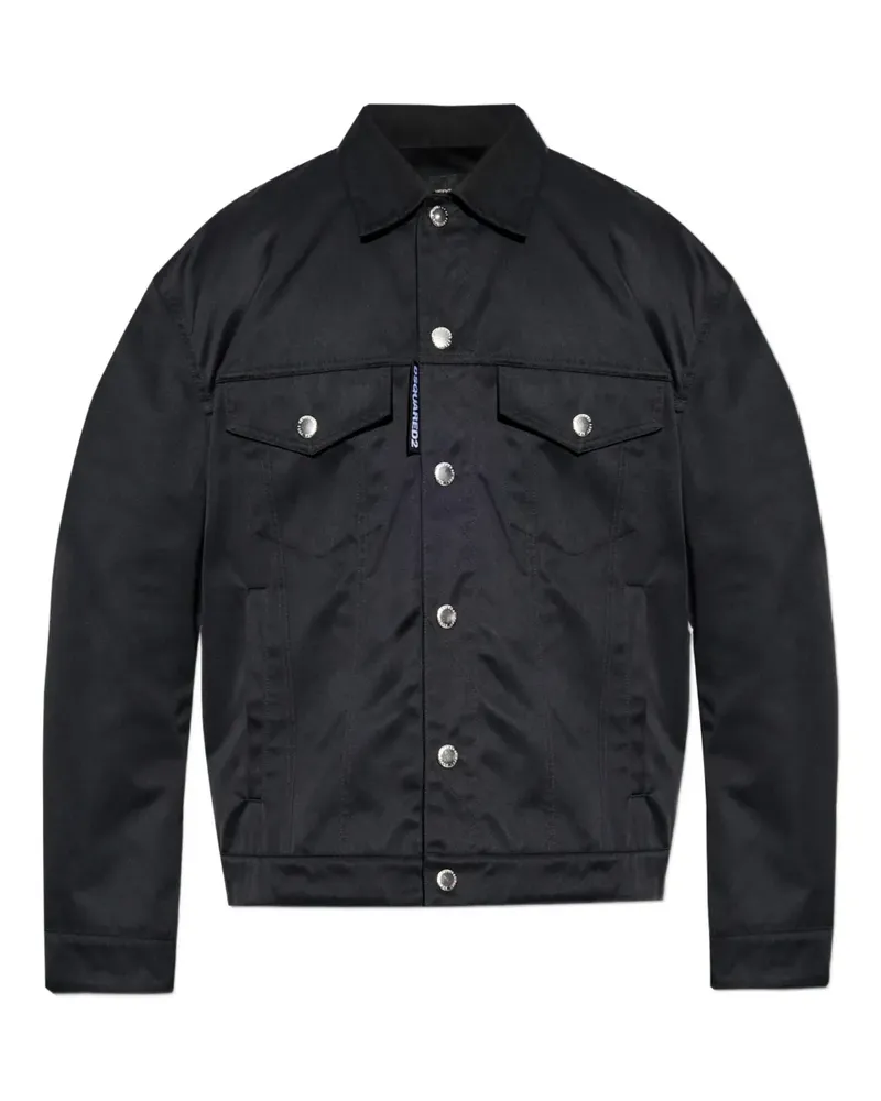 Dsquared2 Jacke mit Logo-Detail - Schwarz Schwarz