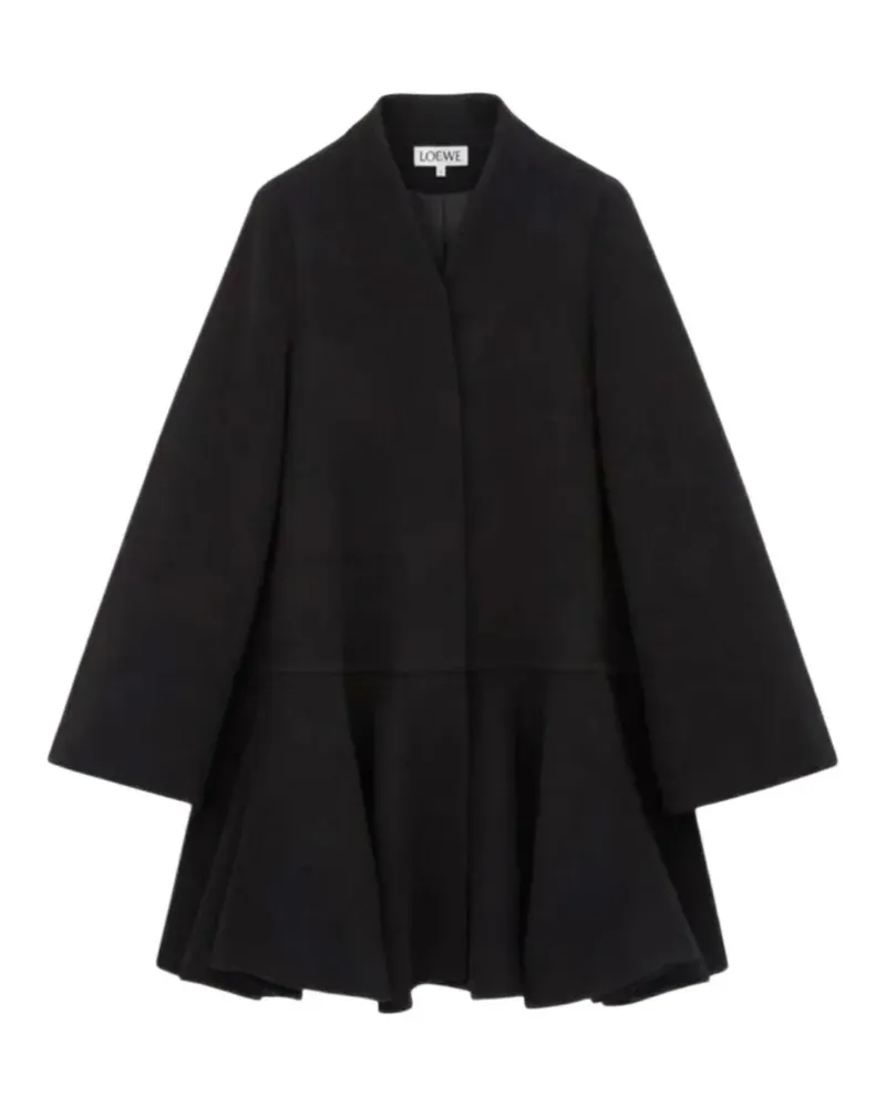 Loewe short coat in wool and cashmere - Schwarz Schwarz