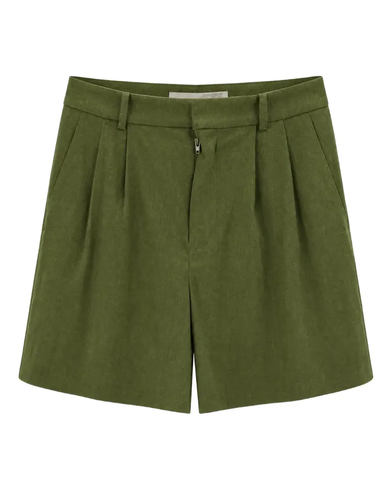 Alice + Olivia Conry pleated high-waisted shorts - Grün Grün