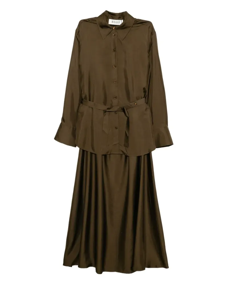 Róhe Kleid aus Seidenweste - Braun Braun