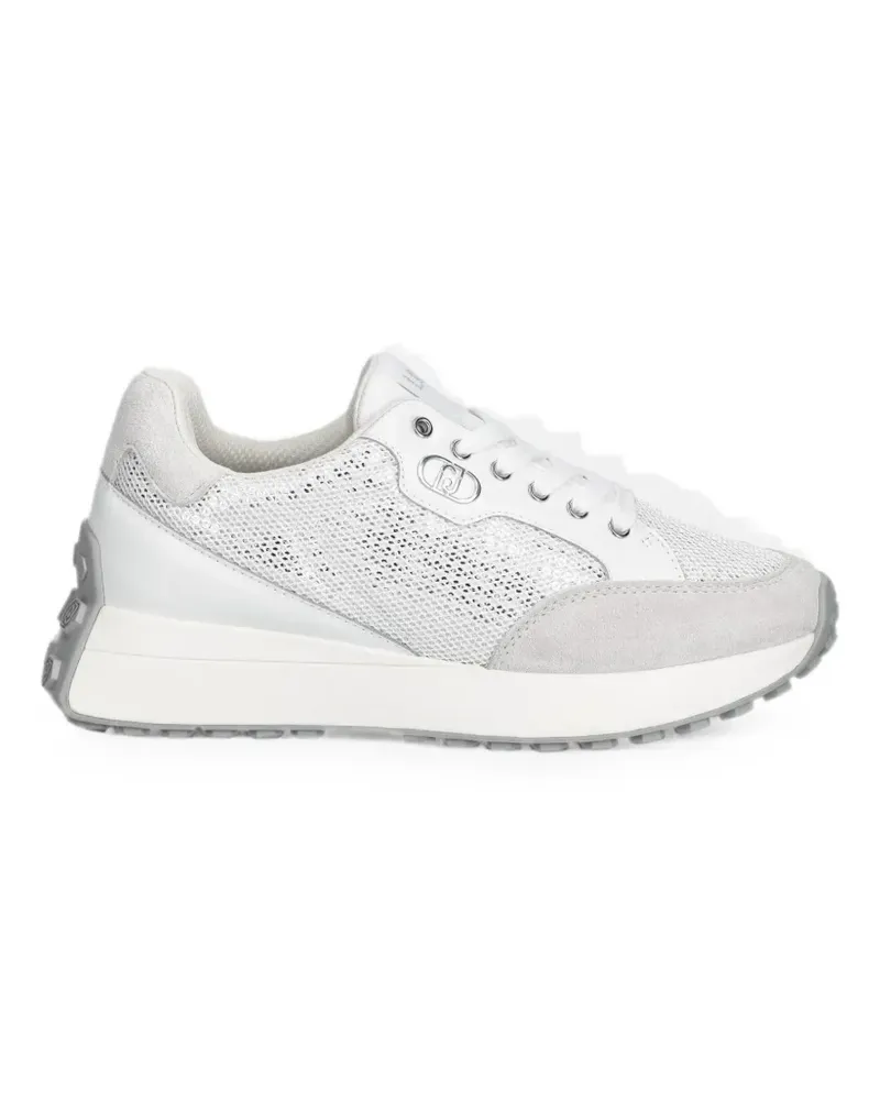 Liu Jo mesh-panelled suede-trim sneakers - Weiß Weiß