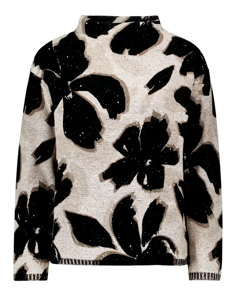 Betty Barclay floral-print sequin-embellished sweater - Nude Nude