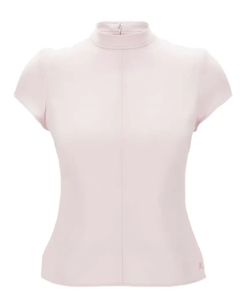 Courrèges embroidered-detail turtleneck top - Rosa Rosa