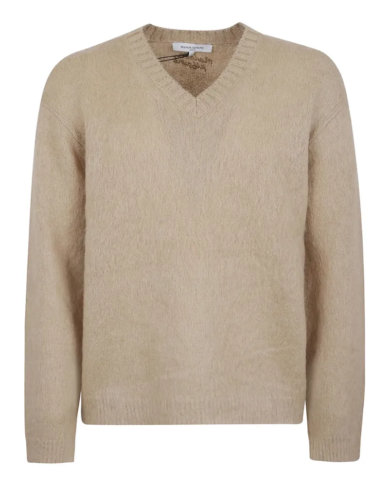Kitsuné Pullover mit V-Ausschnitt - Nude Nude