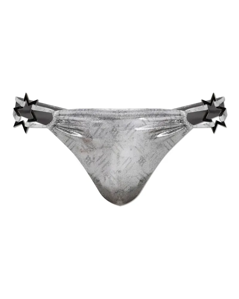 MISBHV star-appliqué bikini bottoms - Silber Silber