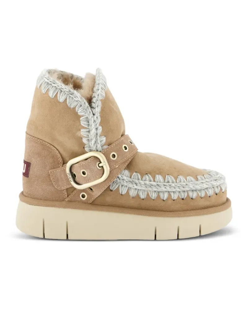 Mou Eskimo Bounce Stiefel mit Häkelbesatz - Nude Nude