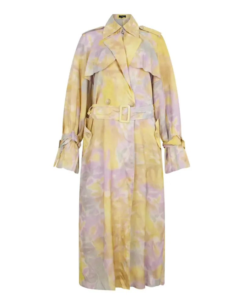 ELLERY tie-dye double-breasted trench coat - Gelb Gelb