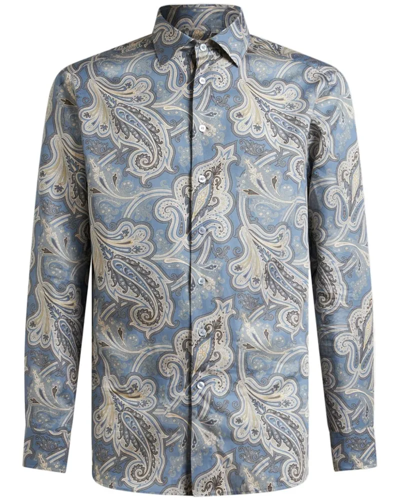 Etro Hemd mit Paisleymuster - Blau Blau