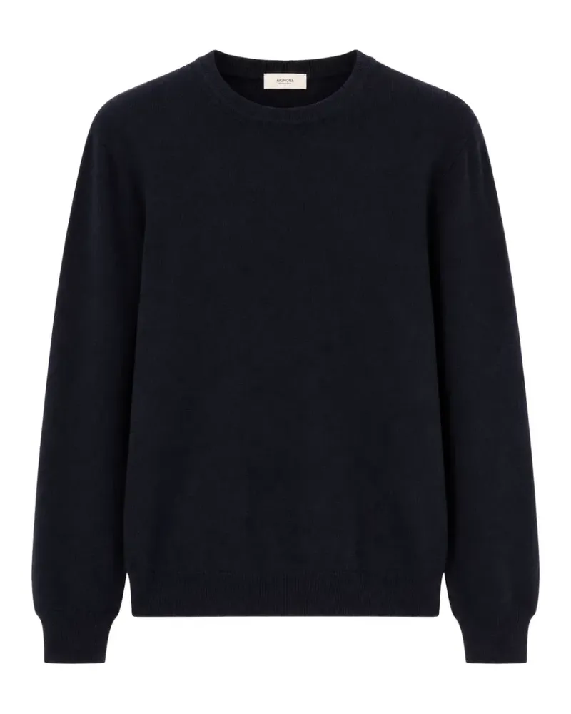 AGNONA Pullover mit geripptem Besatz - Blau Blau