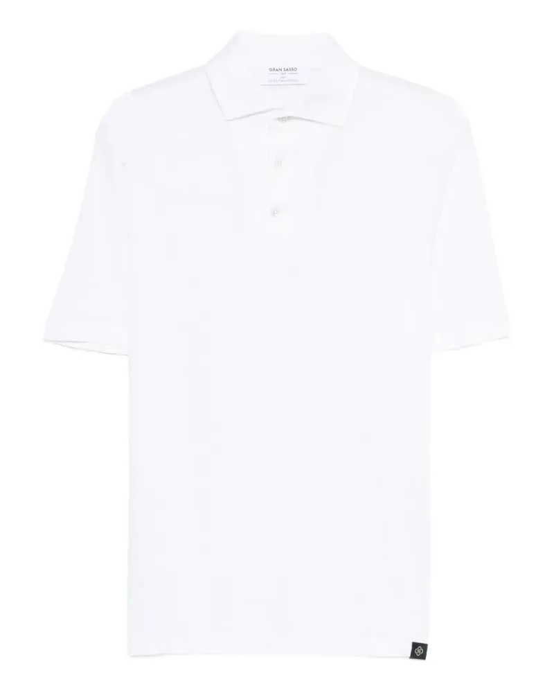 Gran Sasso logo-patch polo shirt - Weiß Weiß