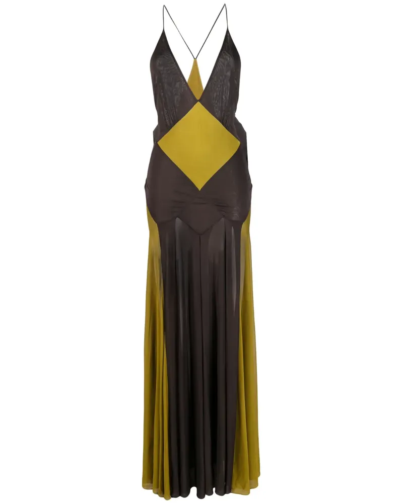 Saint Laurent Transparentes Abendkleid - Braun Braun