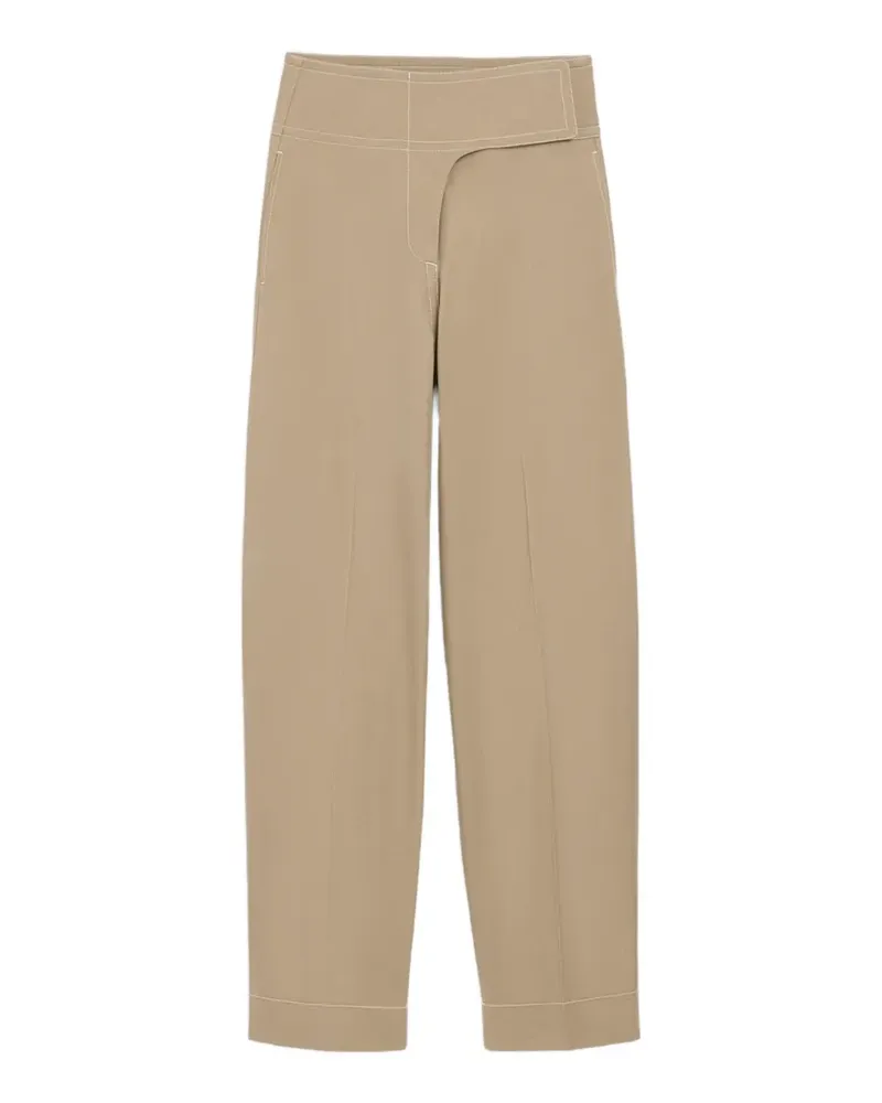 AMI Paris Gewickelte Hose mit Gürtel - Nude Nude