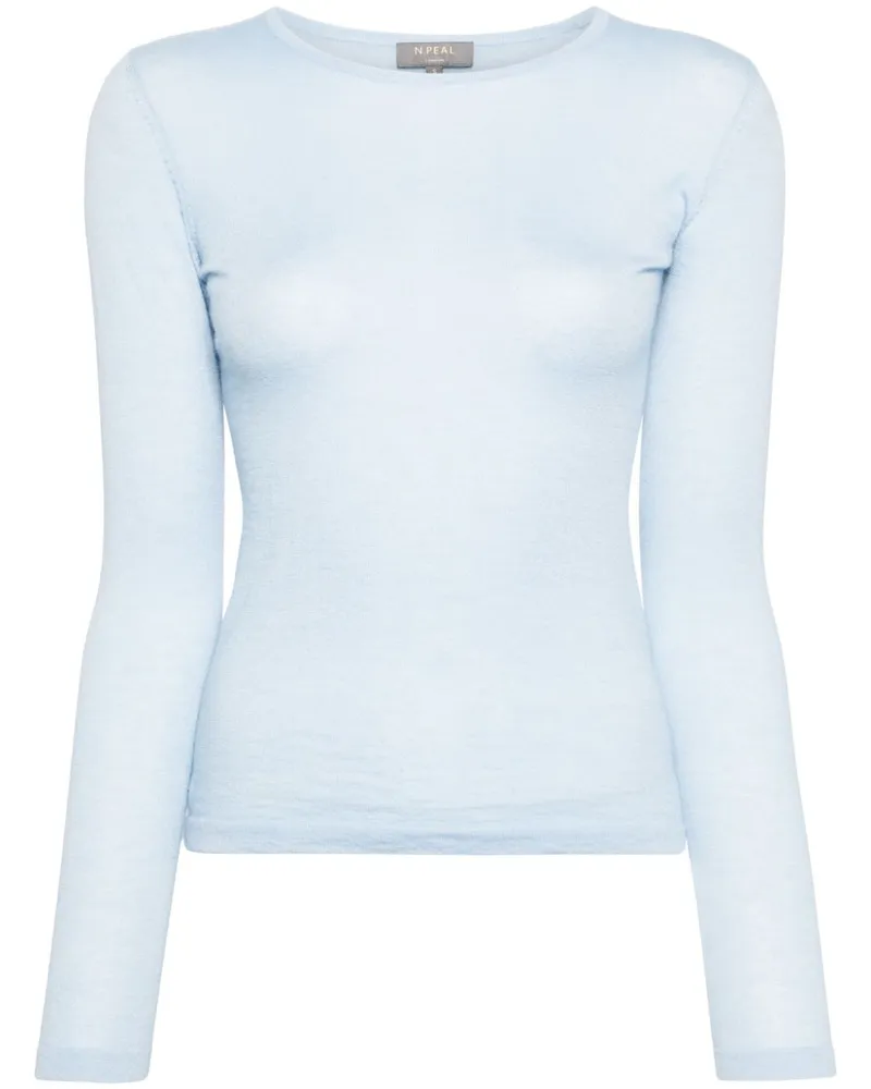 N.Peal Eden Oberteil aus Kaschmir - Blau Blau