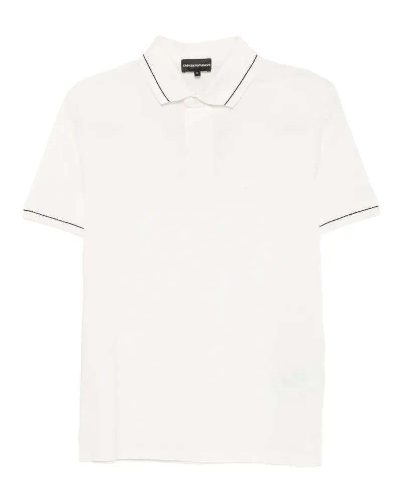 Emporio Armani contrast-trim buttoned polo shirt - Weiß Weiß
