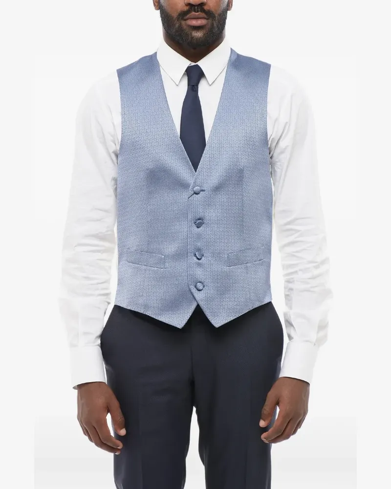 Corneliani silk waistcoat - Blau Blau