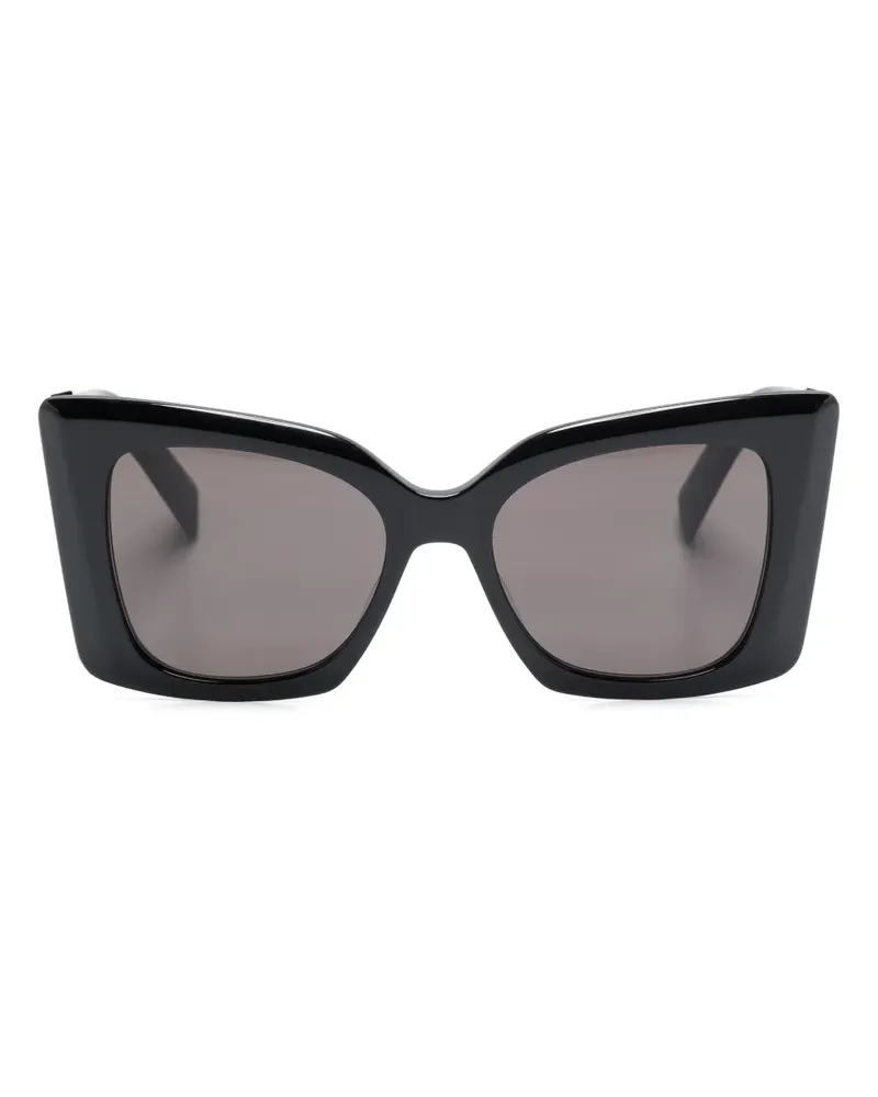 Saint Laurent Sonnenbrille mit Oversized-Gestell - Schwarz Schwarz