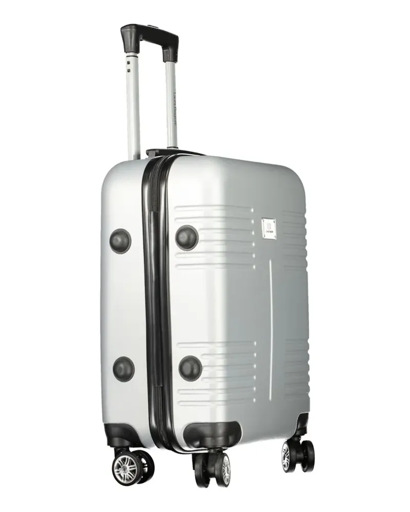 Laura Biagiotti four-wheel ribbed-detail cabin bag - Silber Silber