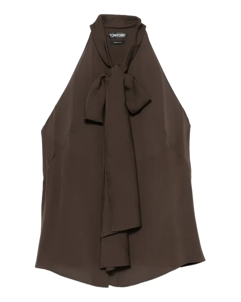 Tom Ford sleeveless bow-detail top - Braun Braun