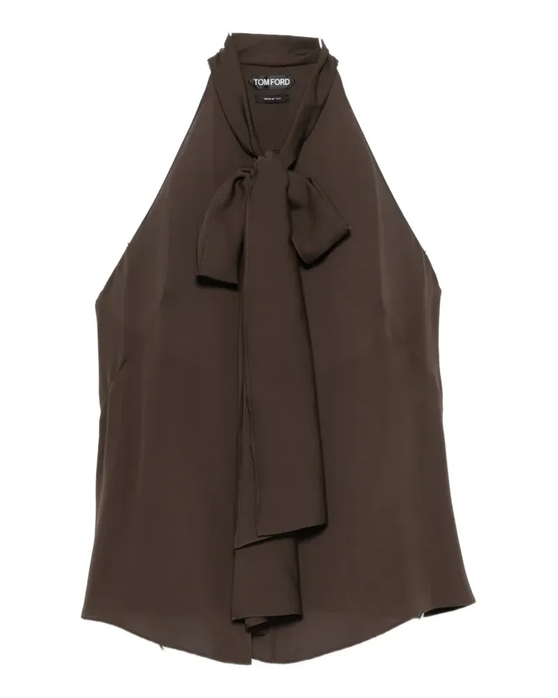 Tom Ford sleeveless bow-detail top - Braun Braun