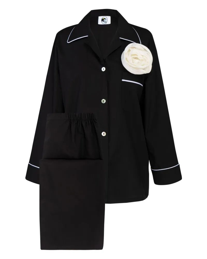 SLEEPER The Rose Pyjama - Schwarz Schwarz