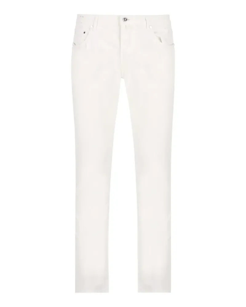 Hand Picked Ravello logo-patch jeans - Weiß Weiß