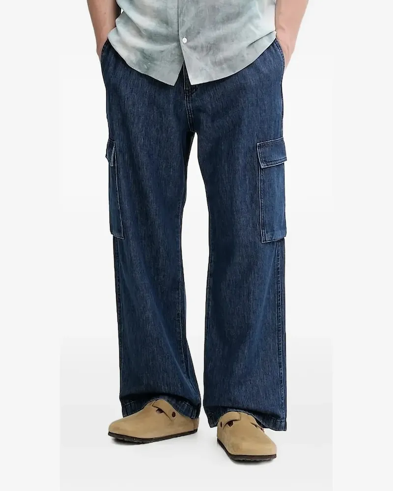 IRO Weite Jeans mit aufgesetzten Taschen - Blau Blau