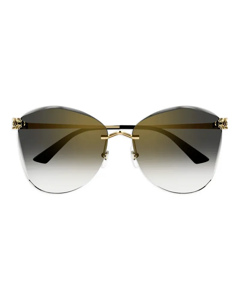 Cartier logo-detail sunglasses - Gold Gold