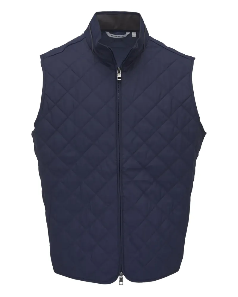 Peter Millar Gesteppte Weste mit Rautenmuster - Blau Blau