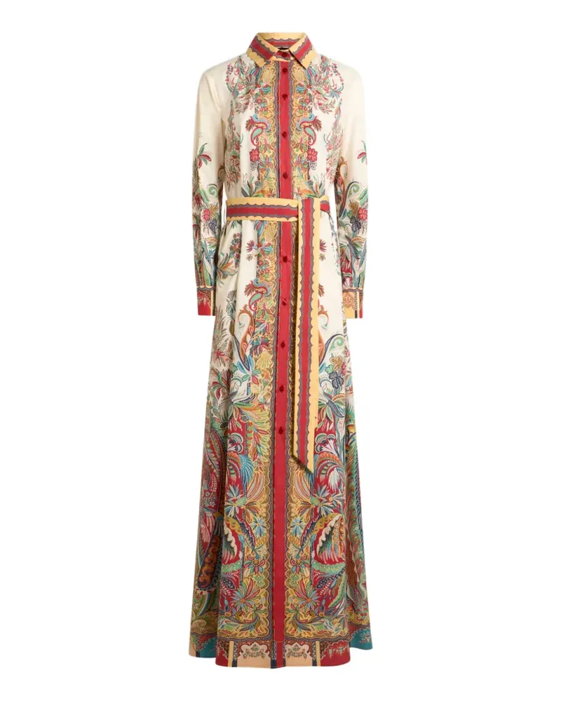Etro paisley-print cotton maxi dress - Nude Nude