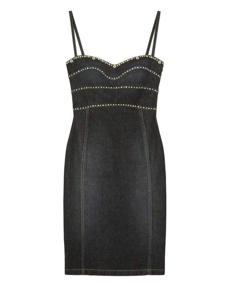 Versace embellished denim dress - Blau Blau