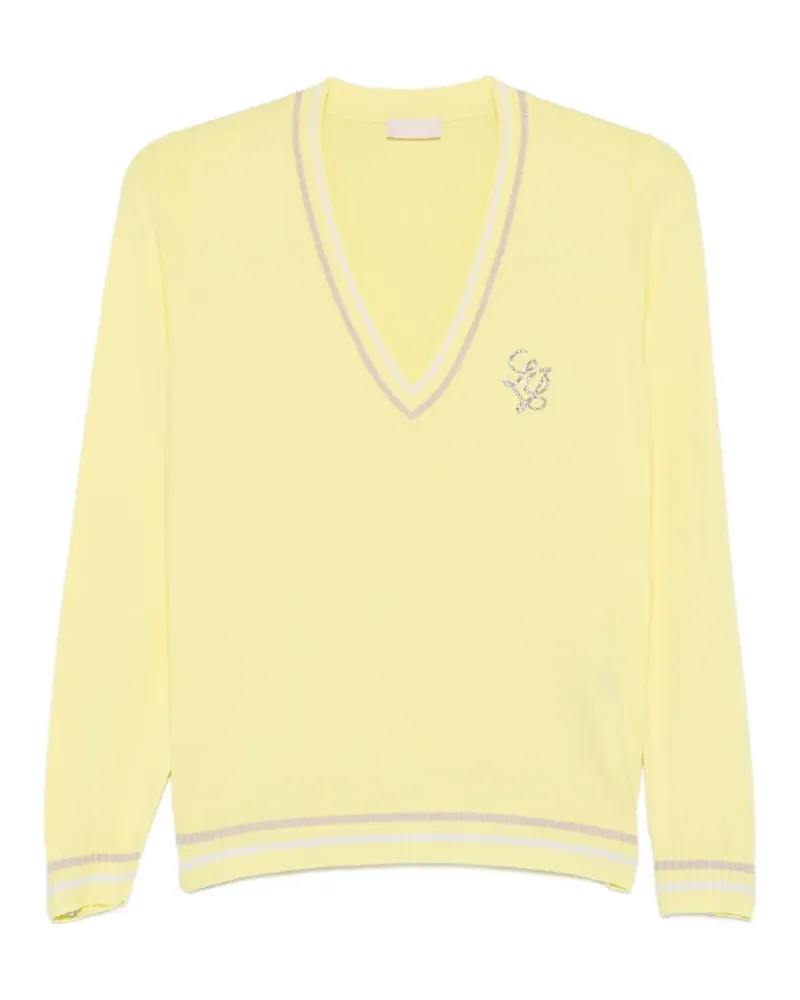 Liu Jo V-neck sweater - Gelb Gelb
