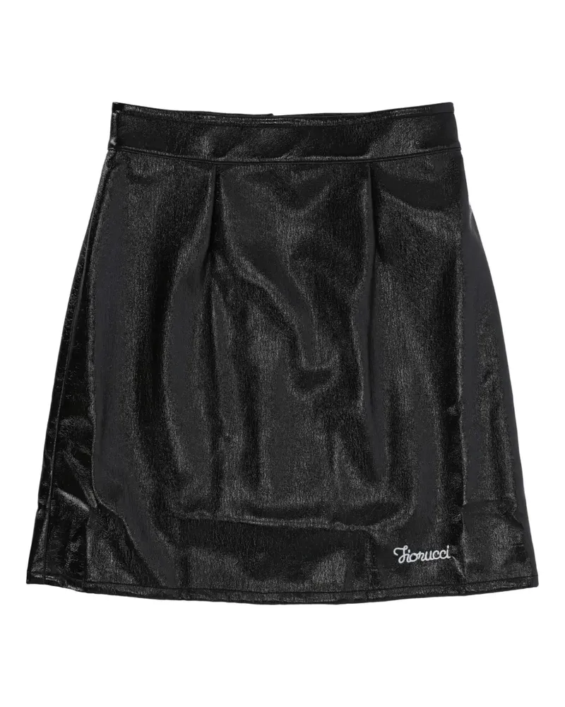 Fiorucci logo-embroidered mini skirt - Schwarz Schwarz