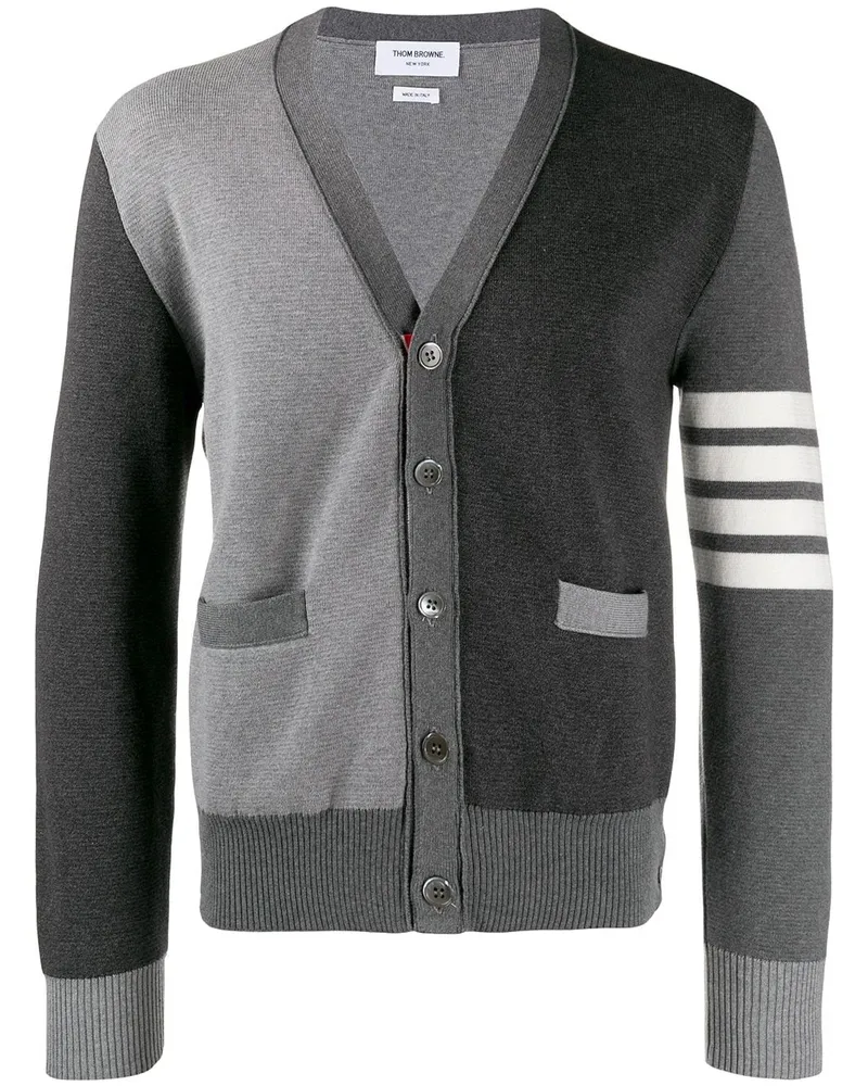 Thom Browne Milano Stitch V-neck Cardigan - Grau Grau
