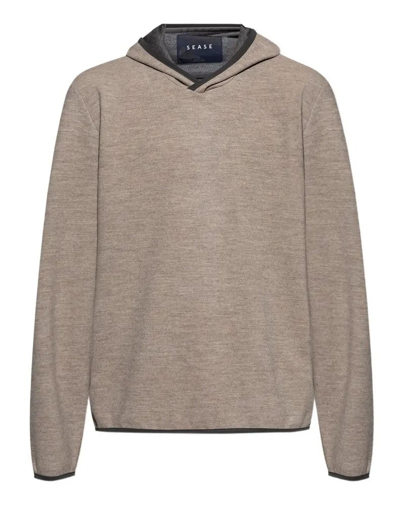 SEASE Hoodie mit Besatz - Grau Grau