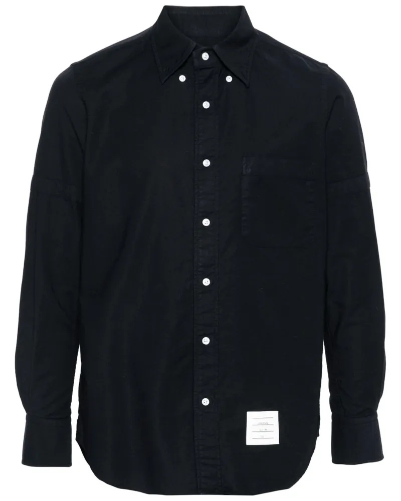 Thom Browne Hemd mit Logo-Etikett - Blau Blau