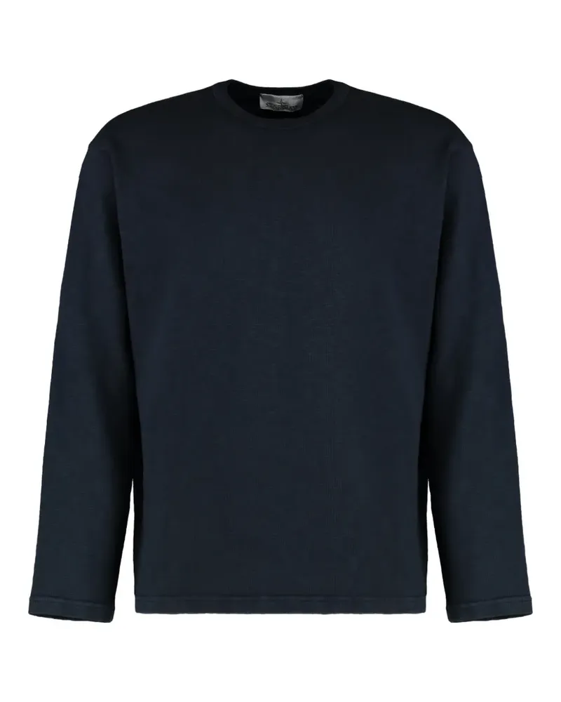 Stone Island Klassisches Langarmshirt - Blau Blau
