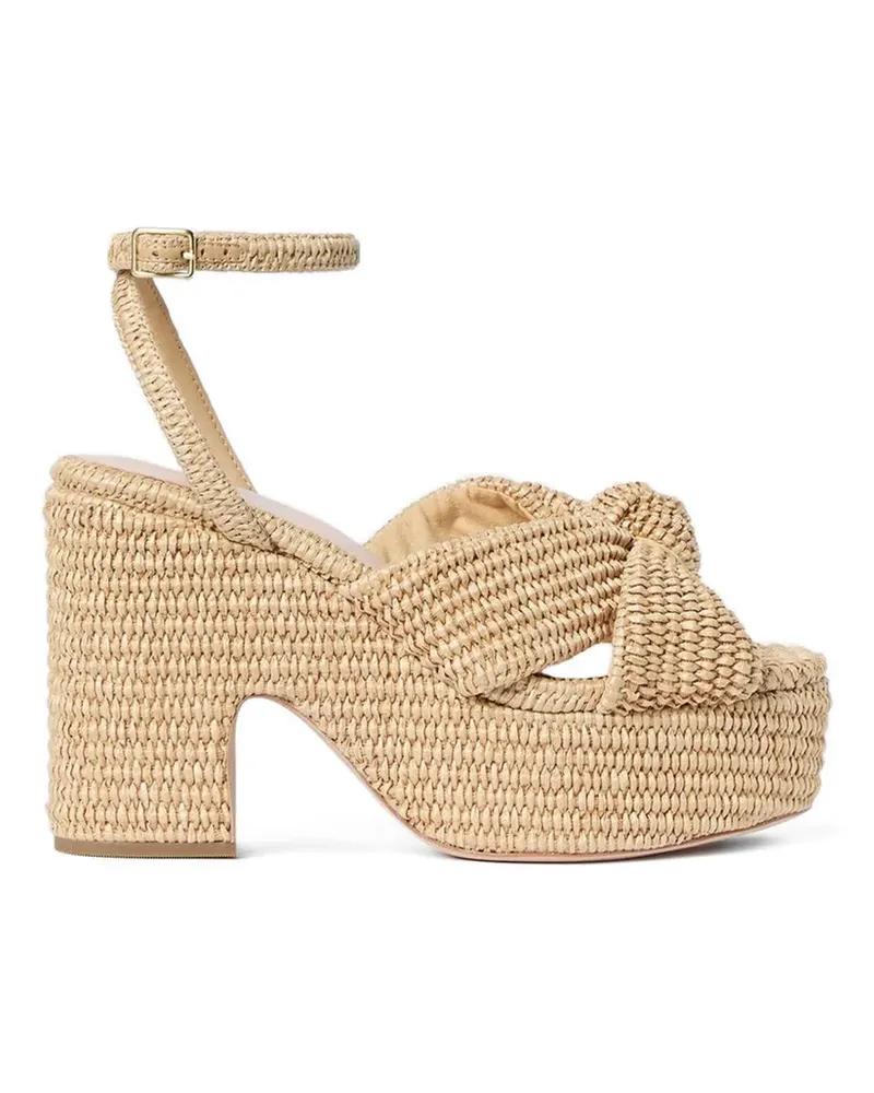 Loeffler Randall Liza knotted wedge sandals - Nude Nude