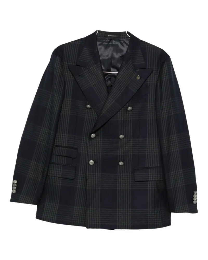 Gabriele Pasini checked double-breasted suit - Blau Blau