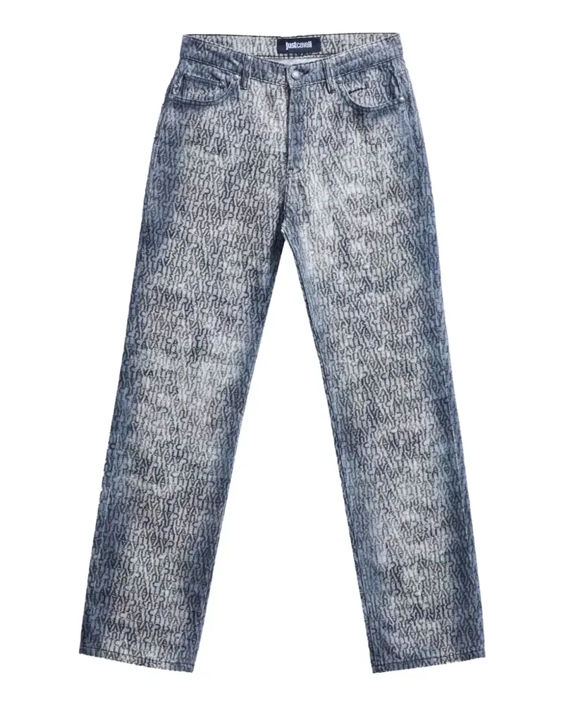 Just Cavalli Ausgeblichene Jeans mit Logo - Blau Blau