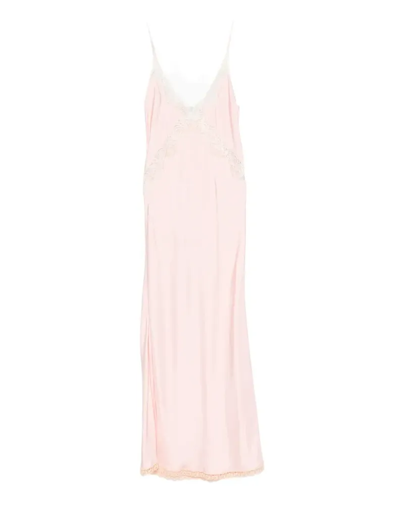 forte_forte lace-trim slip dress - Rosa Rosa